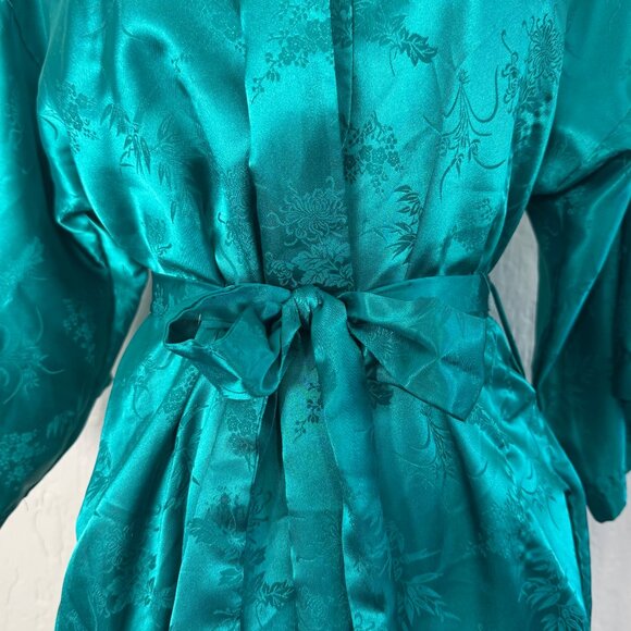 Vintage 1960's Saks Fifth Avenue Kimono-Style Silky Robe GORGEOUS! - Picture 7 of 9